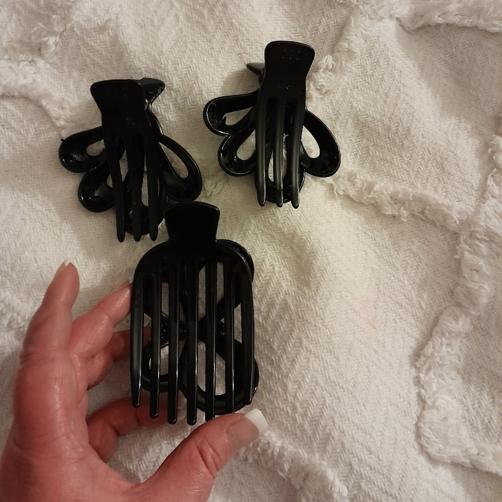 Vintage Hand Painted Hair Claw-Clips - Picture 2 of 5